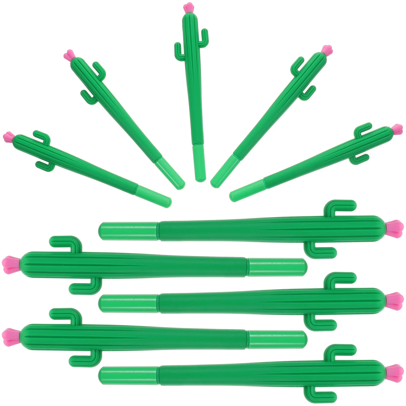 

10Pcs Fun Cactus Pens 0.5mm Comfortable Grip Pens for School Office Writing Coloring Art Projects Supplies