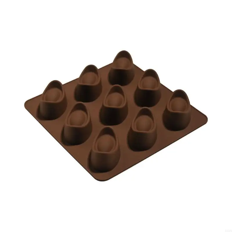 896A 9-Cavity Silicone Chocolate Mold Silicone Cake Mold Mouse Molds Gold Ingot