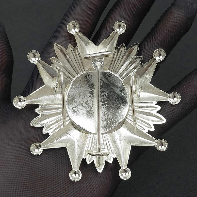Médaille argentée de la seconde guerre mondiale, commandant étoile française, chevalier d'honneur, accessoires de Film et de télévision, Collection artisanale pour la décoration