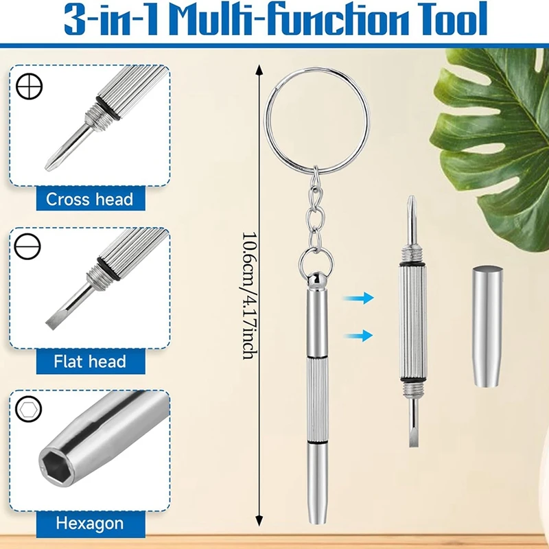 Glasses Repair Kit Screwdriver, 6 In 1 Screwdriver Set For Watches, Eyeglasses, Sunglasses, Electronics, Mobile Phones Durable