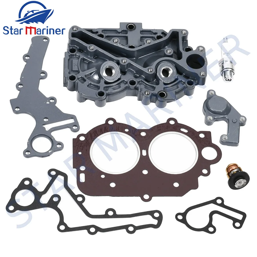 6B4-11111-00-1S مجموعة غطاء رأس الأسطوانة لياماها محرك خارجي 9.9HP 15HP E9.9D E15D 6B4-11191 63V-11181 682-12413 6E5-12411