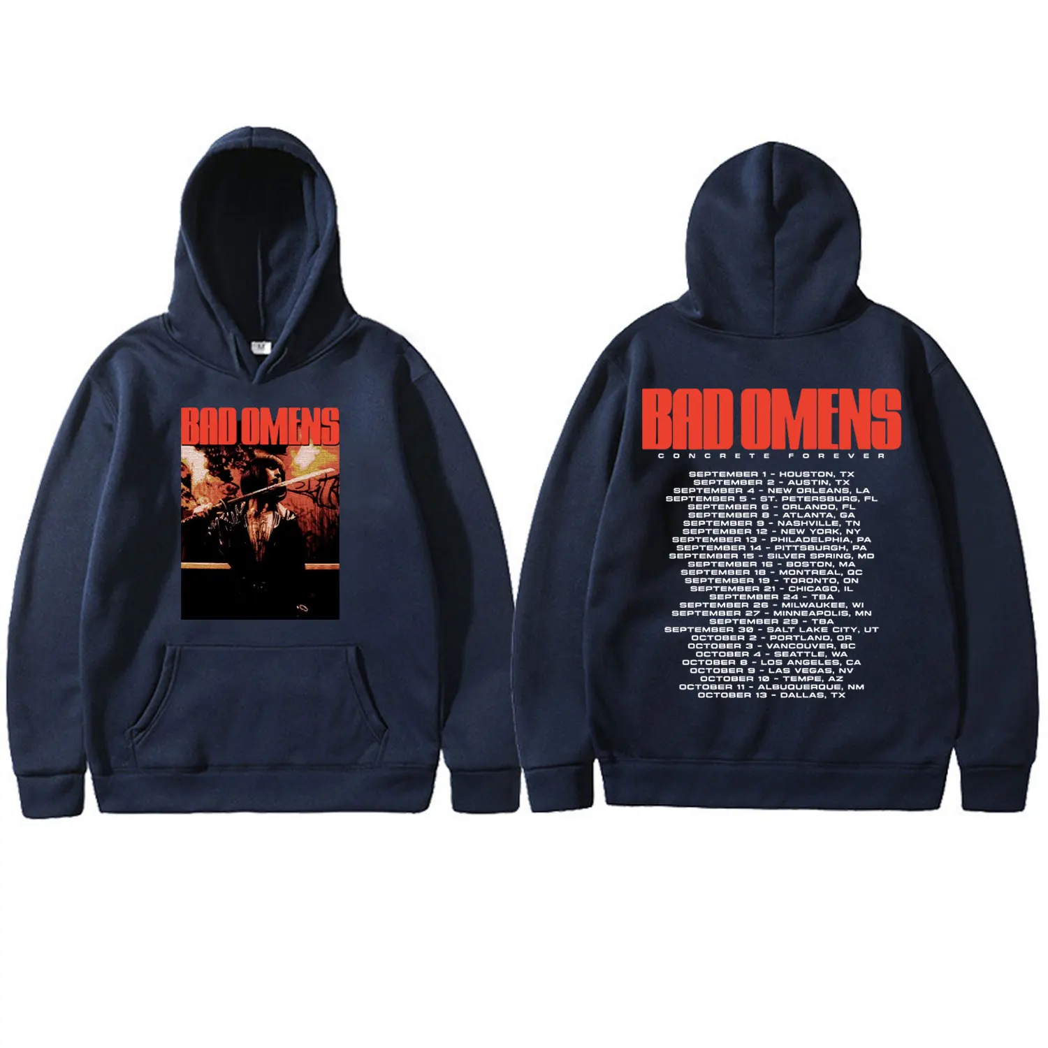 Sudadera con capucha de Bad Omens Band para hombre y mujer, jersey de Hip Hop Vintage con capucha, moda Rock, tendencia de otoño, 2023