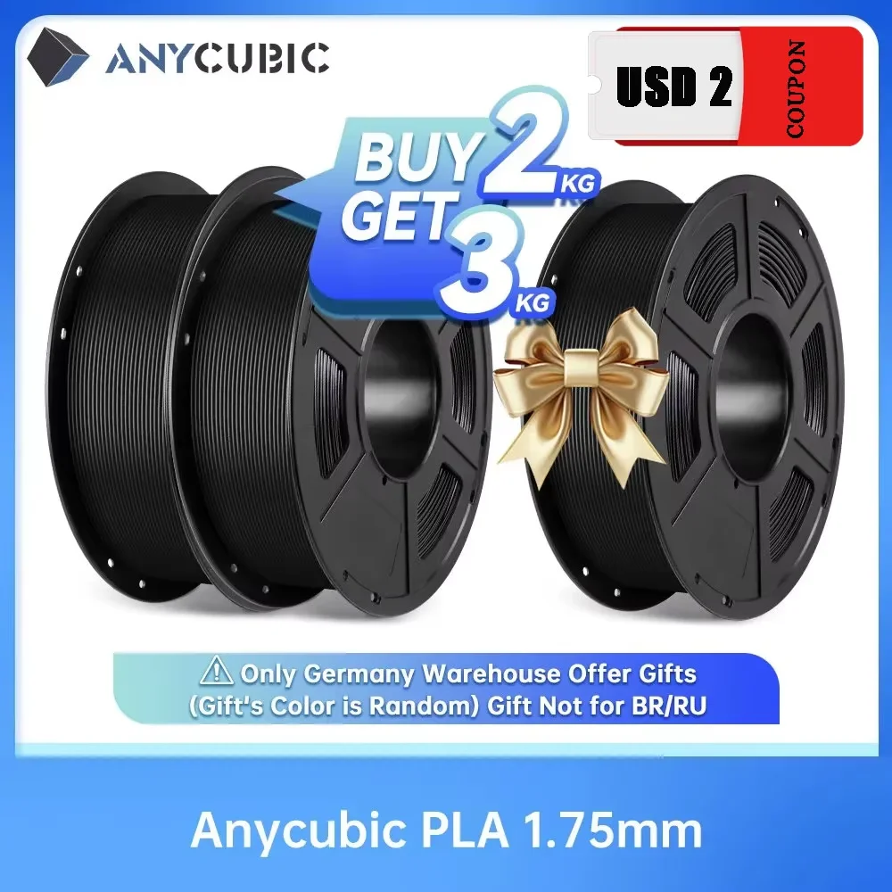 

Anycubic PLA Filament 1.75mm 1kg/Roll for FDM 3D Printer Printing Plastic Consumables Material for Kobra 2 Neo Pro Max Plus