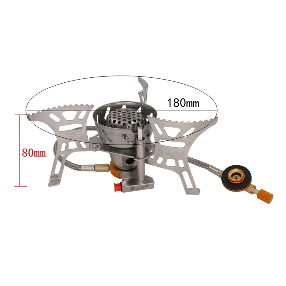 

1pc Windproof Camping Gas Strong Bracket Energy Saving 45% Thermal Efficiency Easy Install Mini Outdoor Cooking Portable Burner