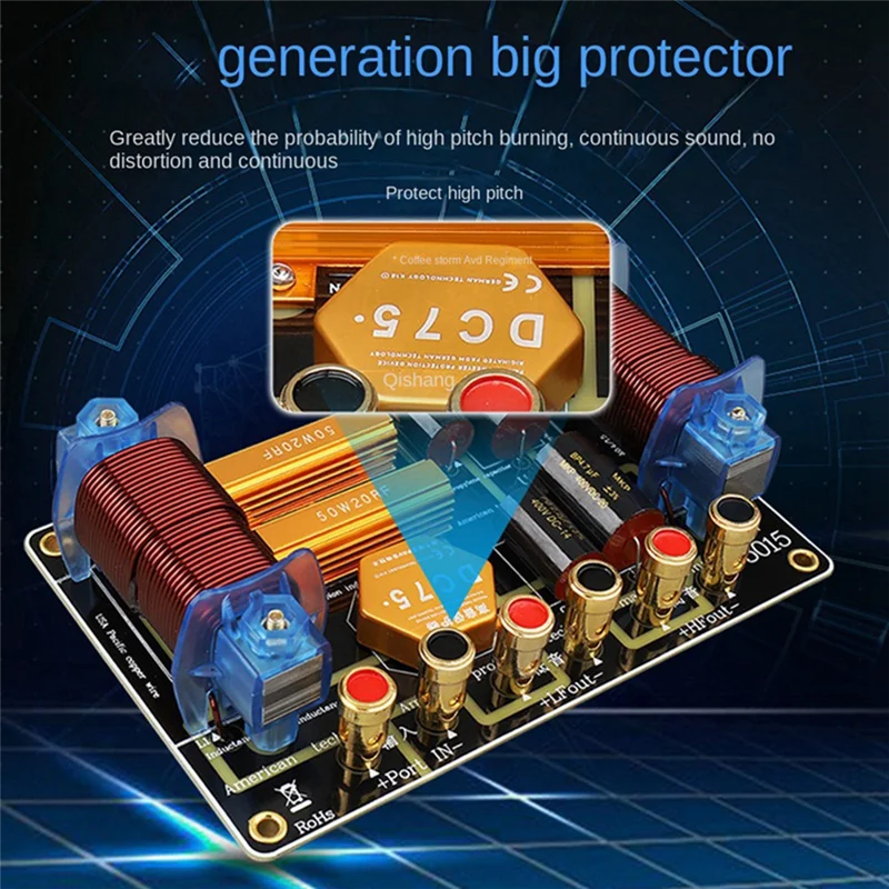 

ELECT-высокая мощность 1100 Вт делитель звуковой частоты пластик + металл 12 15 дюймов сценический аудиокроссовер