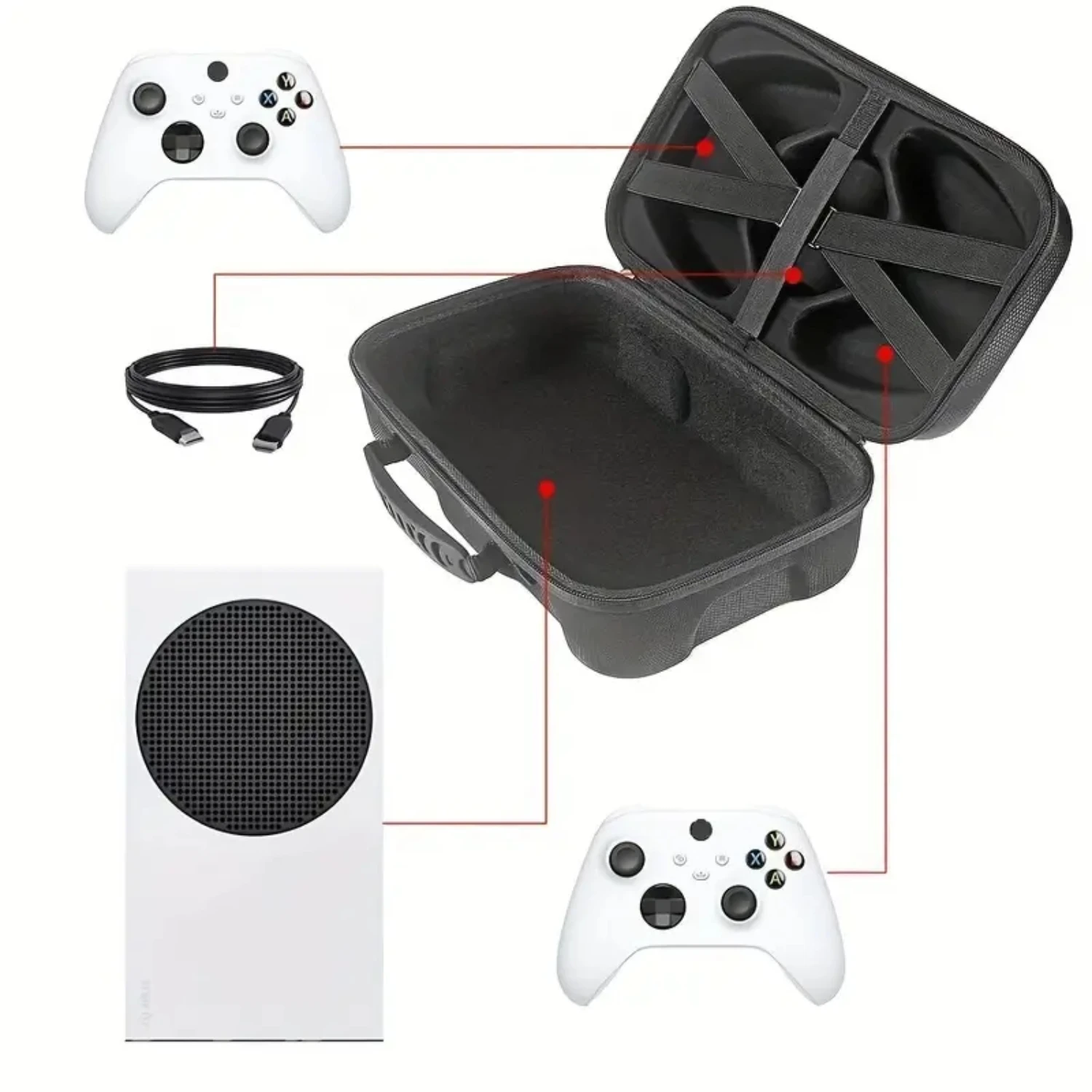 Hard Storage Bag For Xbox Series S Shockproof EVA Hard Carrying Case