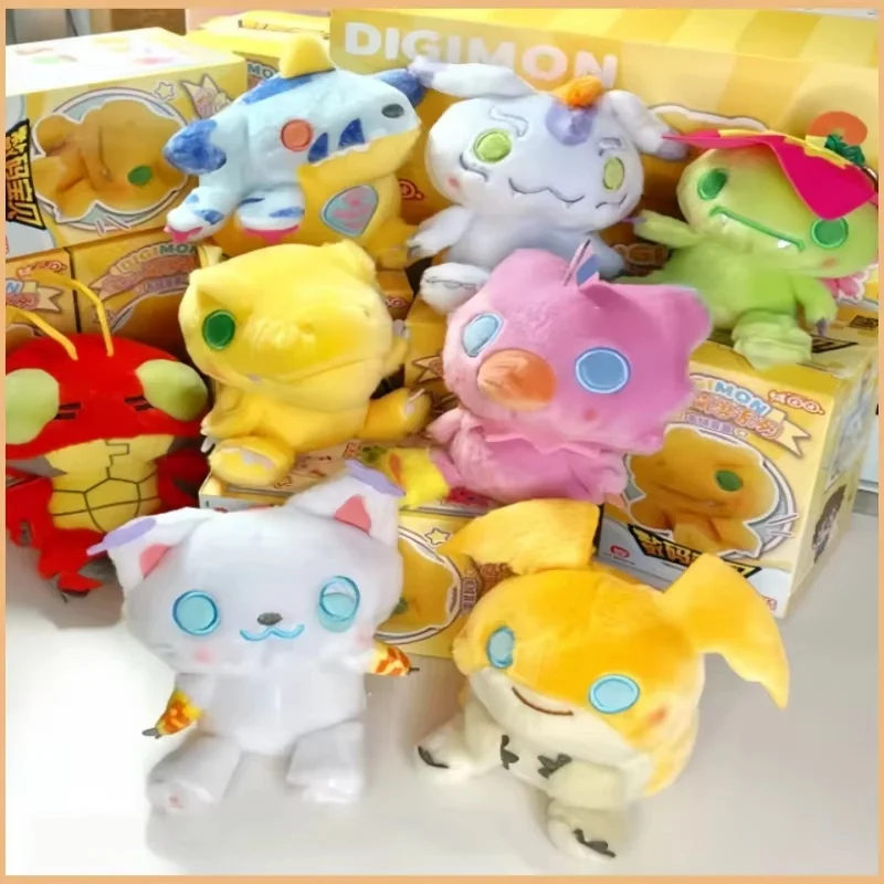 

New Digimon Adventure Plush Doll Blind Box Tailmon Agumon Anime Action Figure Collectible Model Toys Children Birthday Gifts Toy