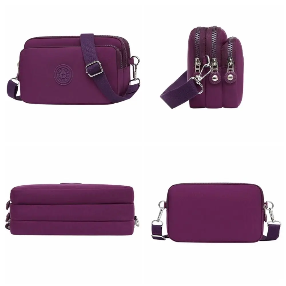 Bolso cruzado de tela Oxford de estilo coreano, bolso de hombro de tela Oxford de múltiples capas, monedero, bolso para teléfono