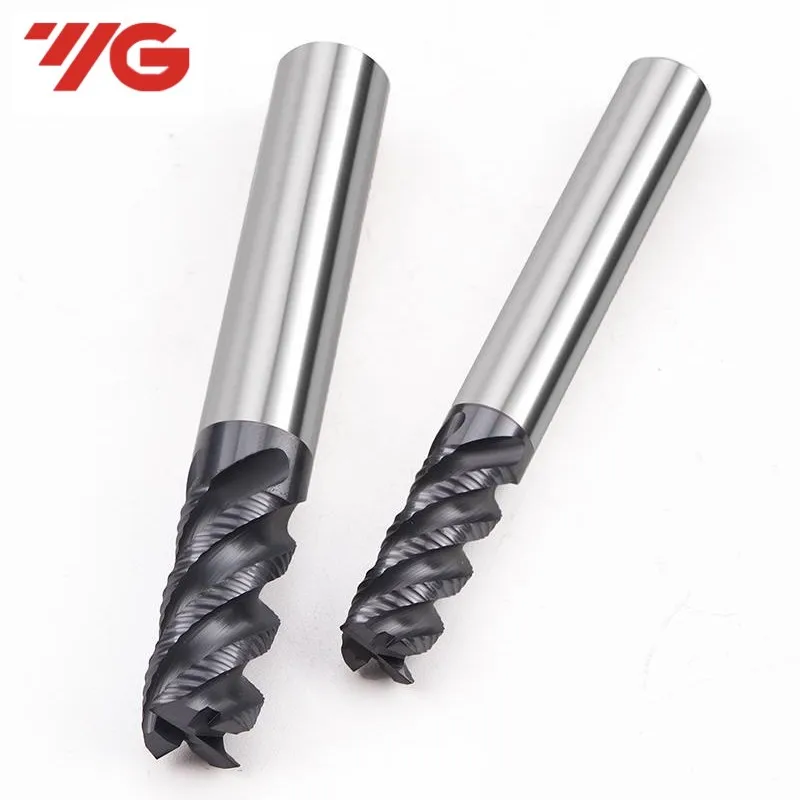 1 pz YG 4 flauto fresa a spirale ondulata in acciaio al tungsteno emc11horif6 8 10 12 acciaio inossidabile speciale