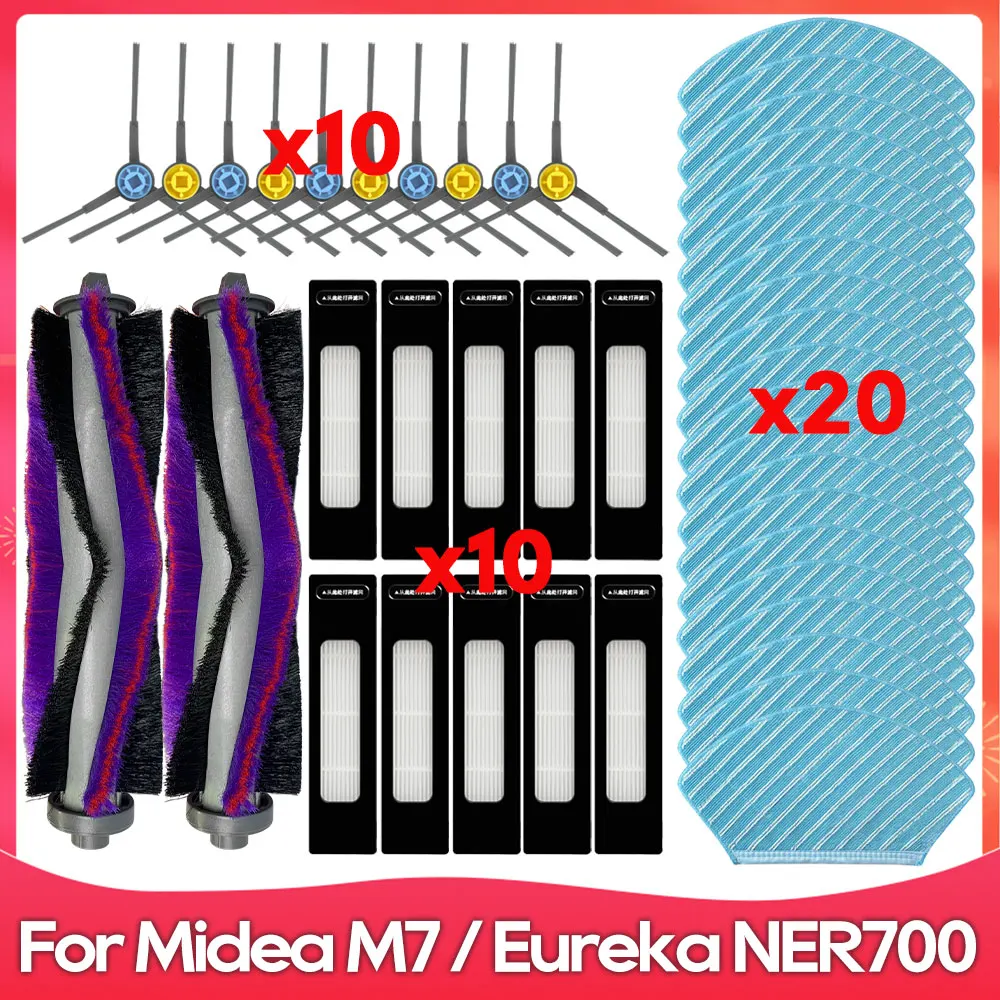 

Compatible For ( Midea M7 / M7 Pro / M7 Max / Eureka NER700 / Fakir rs 770 ) Roller Side Brush Hepa Filter Mop Accessory Part