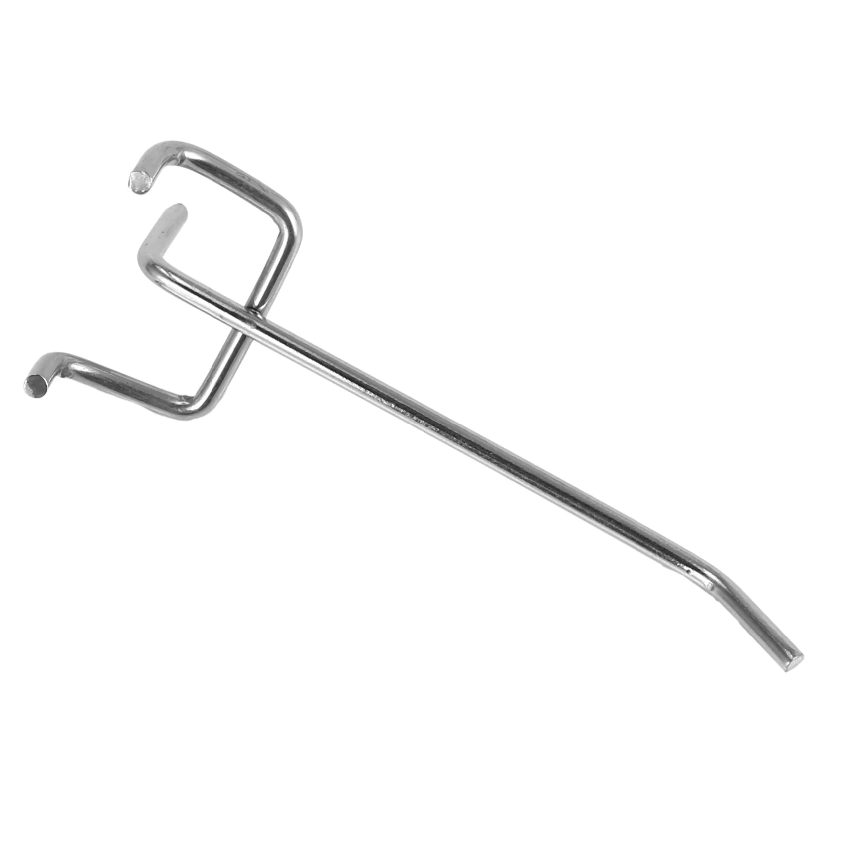 ABKS-75Pcs 100Mm Pegboard Hooks Slat Wall Retail Display Shop Peg Hang Fits Home Hanger Chrome Metal 1-1.5Kg Loading
