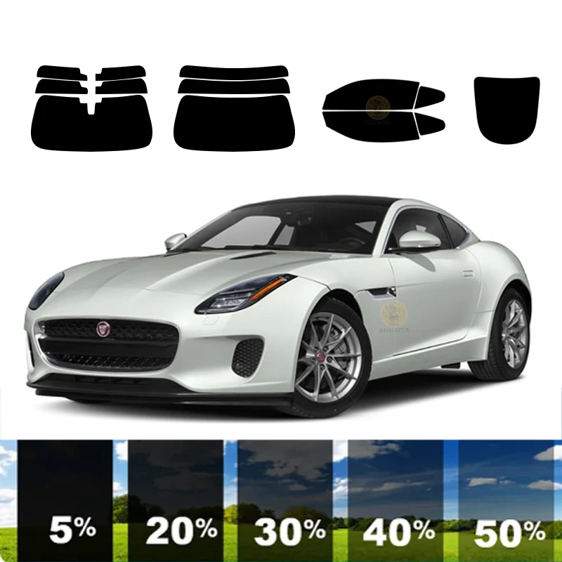 

precut Removable Window Tint Film For Car 100% UVR 5%-70%VLT Heat Insulation Carbon ﻿For JAGUAR F TYPE 2 DR COUPE 2014-2023