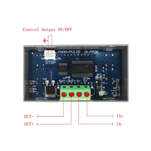 ZK-PP2K 8A 150W DC 3.3~30V 12V 24V PWM dimming motor speed solenoid valve pulse frequency adjustable cycle time delay