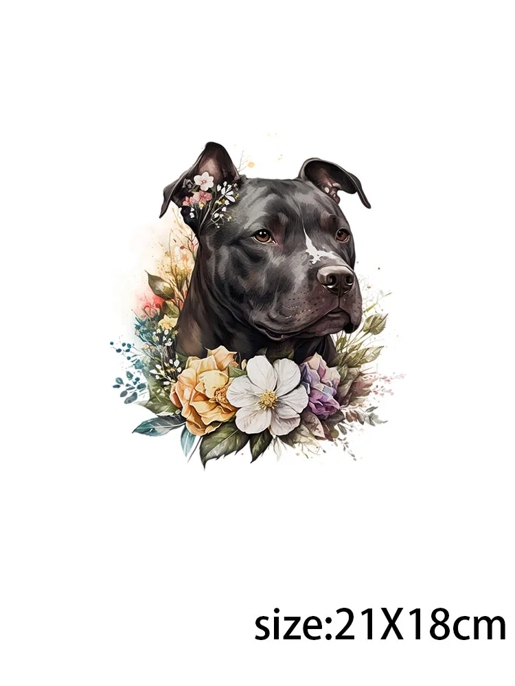 LETOP 20oz Dogs With Flowers Uv Dtf Sticker Mug Cartoon Stickers For Water Bottles Plastic Cup Logo Sticker