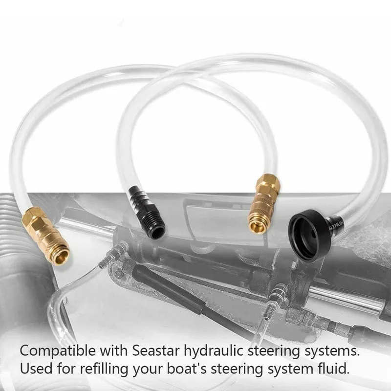 ESUYA Oil Filler Hose Bridge Tube Kit Compatible with Seastar Hydraulic Steering System Boat Bleeder Hose Marine Accessories