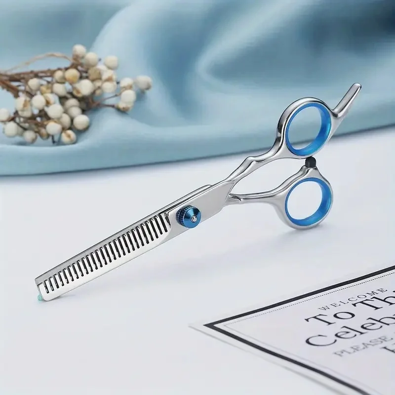 Friseurschere, professionelle, hochwertige 6-Zoll-Haarschere, Friseurschere, Zähne schneiden, Effilierschere – Detail 5