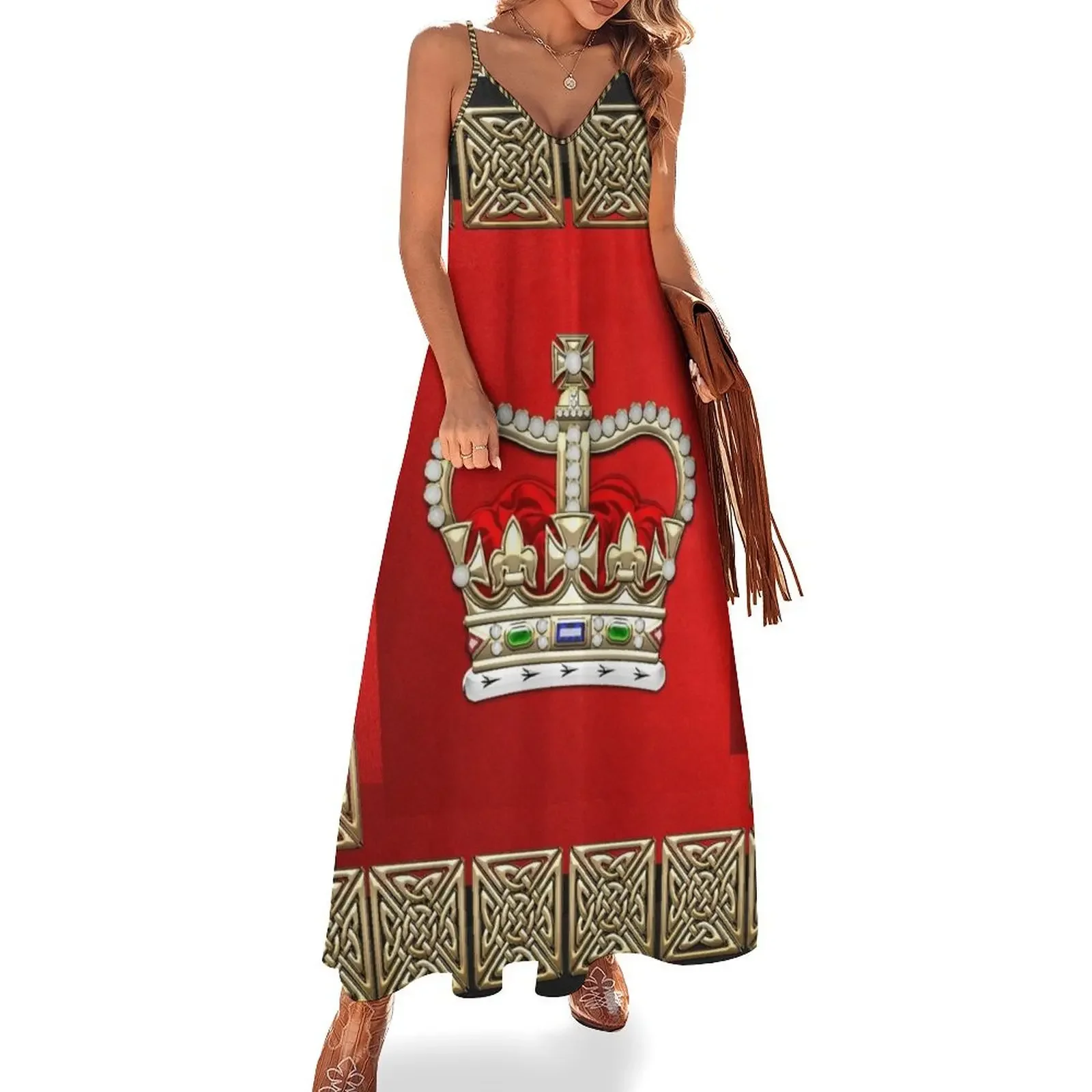 

St. Edward's Crown - British Royal Crown Sleeveless Dress sexy dress Bride dresses