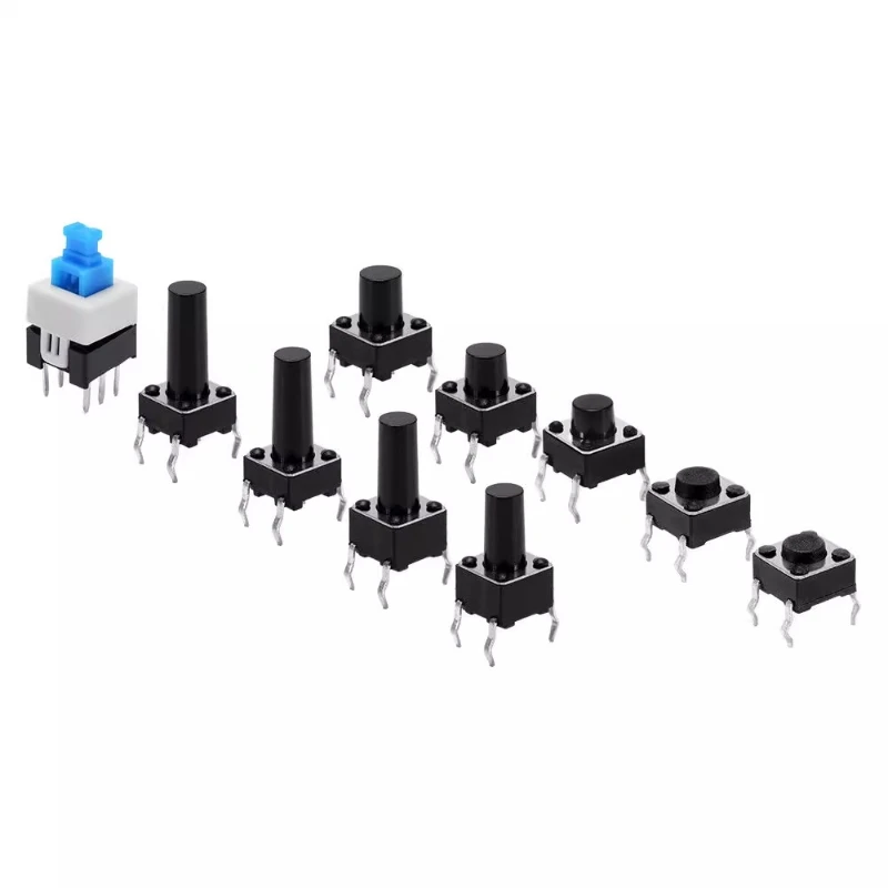 

10 kinds of 180 button switches, in-line touch switches, button switch sorting box kit 6 * 6mm 7 * 7mm