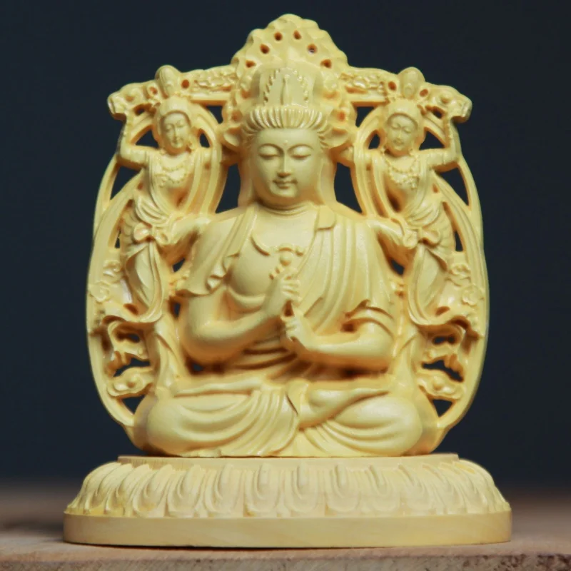 Factory Direct Supply Boxwood Carving Twelve Zodiac Guardian Car Decorations Home Buddha Statue Statue Crafts Decoration