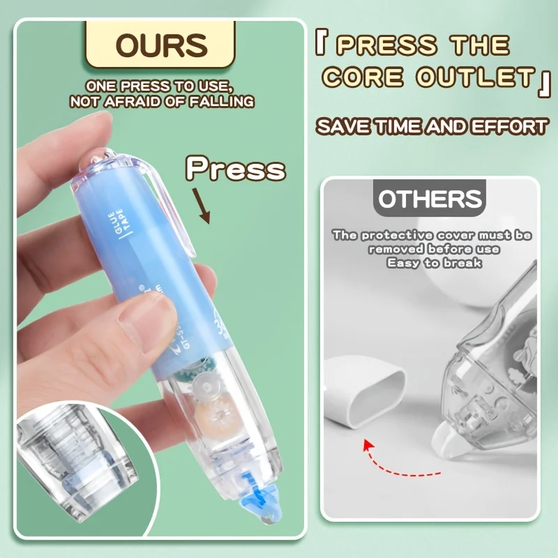 Este pacote Valor-For-Money com 5 fitas dupla face e 12 recargas são perfeitas para colagens, álbuns de fotos, para uso escolar