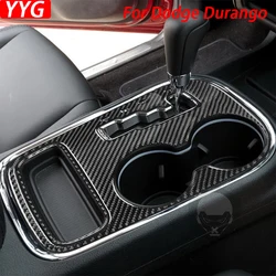 For Dodge Durango 2011 2012 2013 Real Carbon Fiber Gear Shift Panel Trim Cover Interior Decoration Car Accessories Sticker