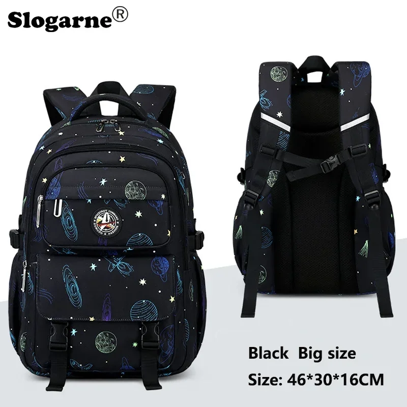 2024 New Primary School Students Casual Schoolbag Boys Junior High School Backpack Kids Oxford Waterproof Schoolbags Men Bagpack