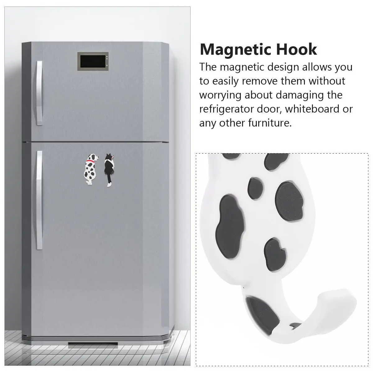 

2Pcs Magnetic Flexible Silicone Cartoon Designs Fridge Stickers Refrigerator Sticker Home Office Use Soft Bendable Tail