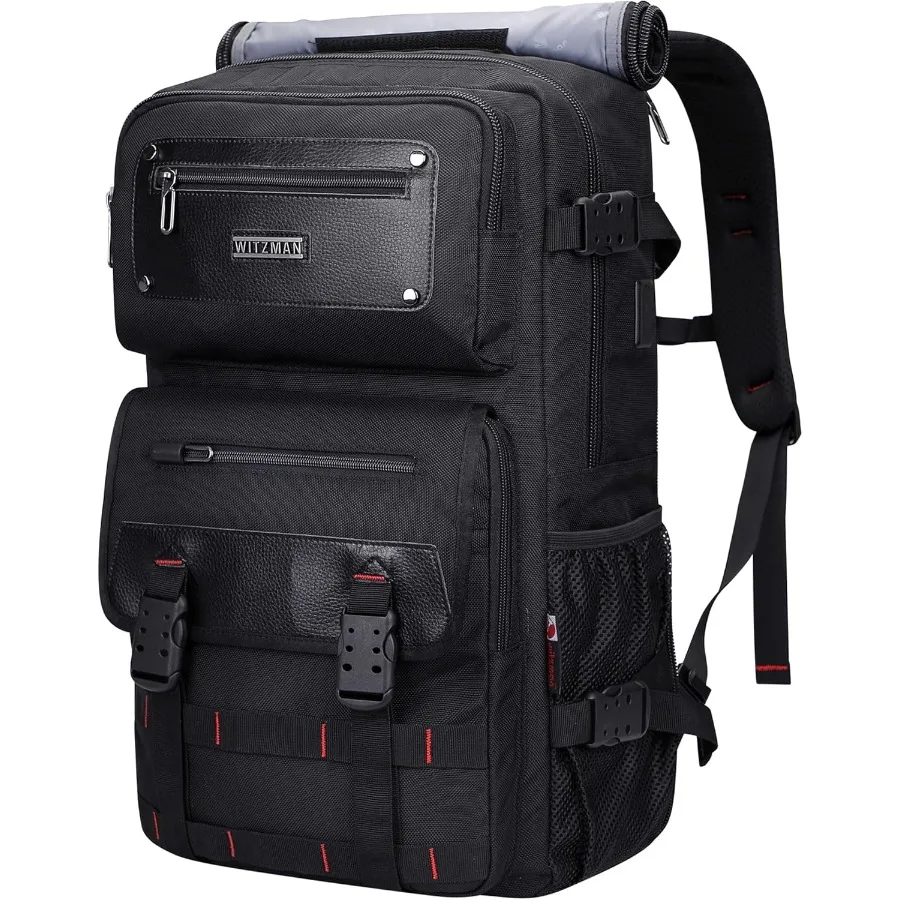 

Мужской дорожный рюкзак WITZMAN Carry On, спортивные сумки, подходят для 17-дюймового ноутбука, одобренный авиакомпанией, рюкзак для ноутбука B685, черный
