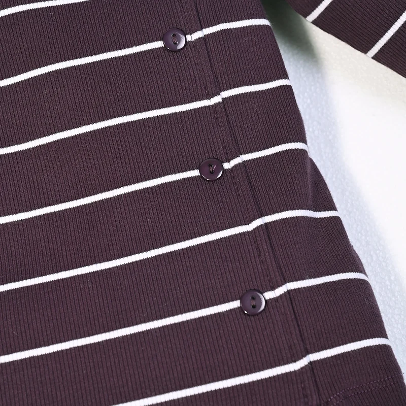 AA-Gestreifte Pyjamas für Kinder Jungen und Mädchen Zweiteiliges Set und Baby-Strampler Langarm Herbst/Winter Gerippte Baumwollkleidung – Detail 26
