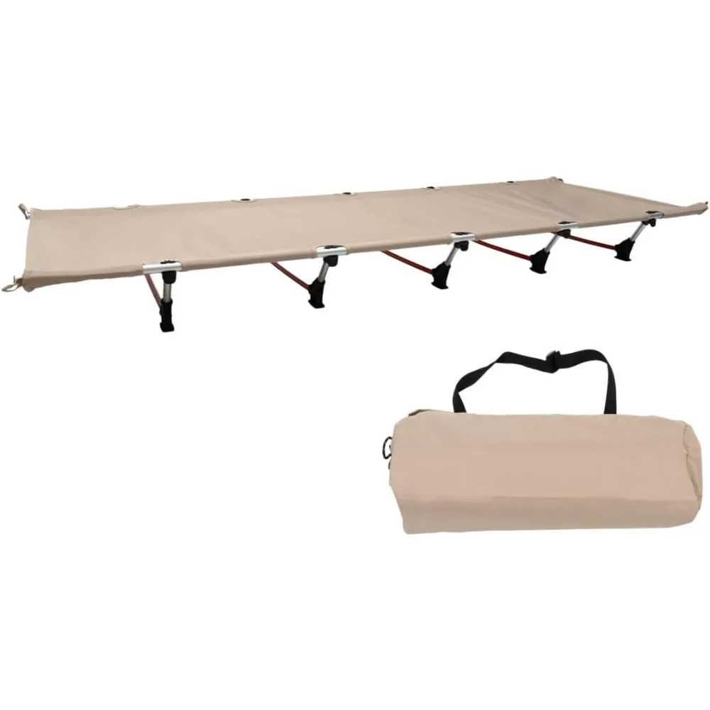 Foldable Portable Camping Cot 190 X 70 X 17 Cm Aluminum Alloy 2KG Lightweight for Adults with Storage Bag Max Load 150KG