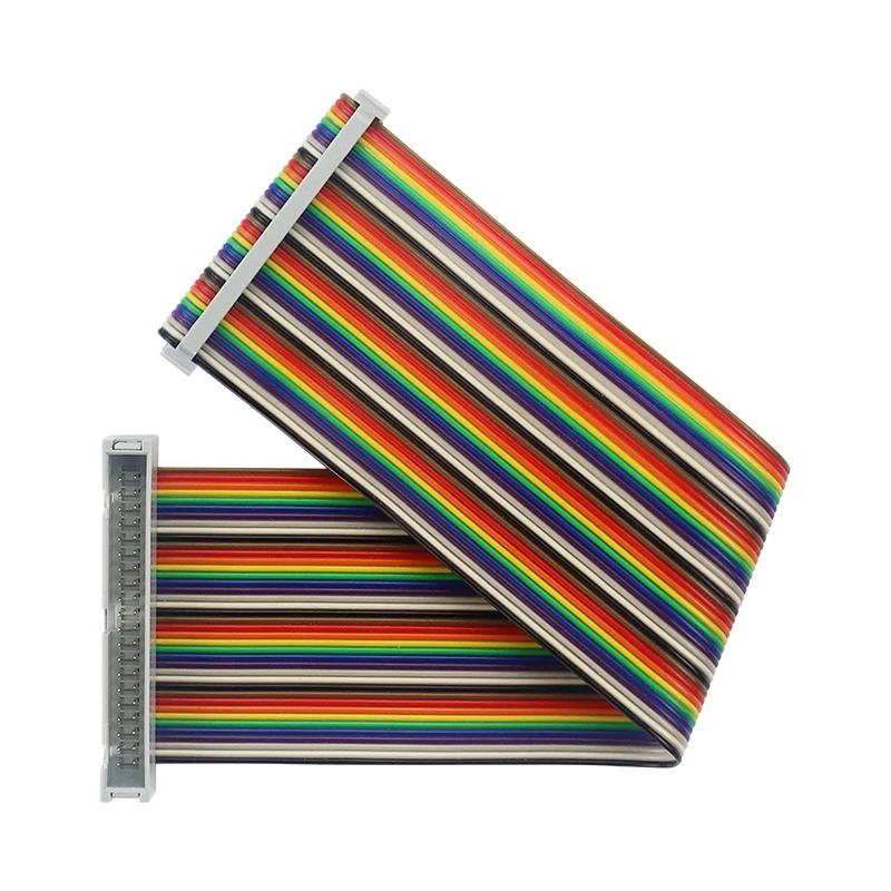 40-pinowy kabel adaptera GPIO 20/30/40CM męski na żeński kabel GPIO 2x20 pin żeński na żeński Rainbow do Raspberry Pi 4 3B 3B+