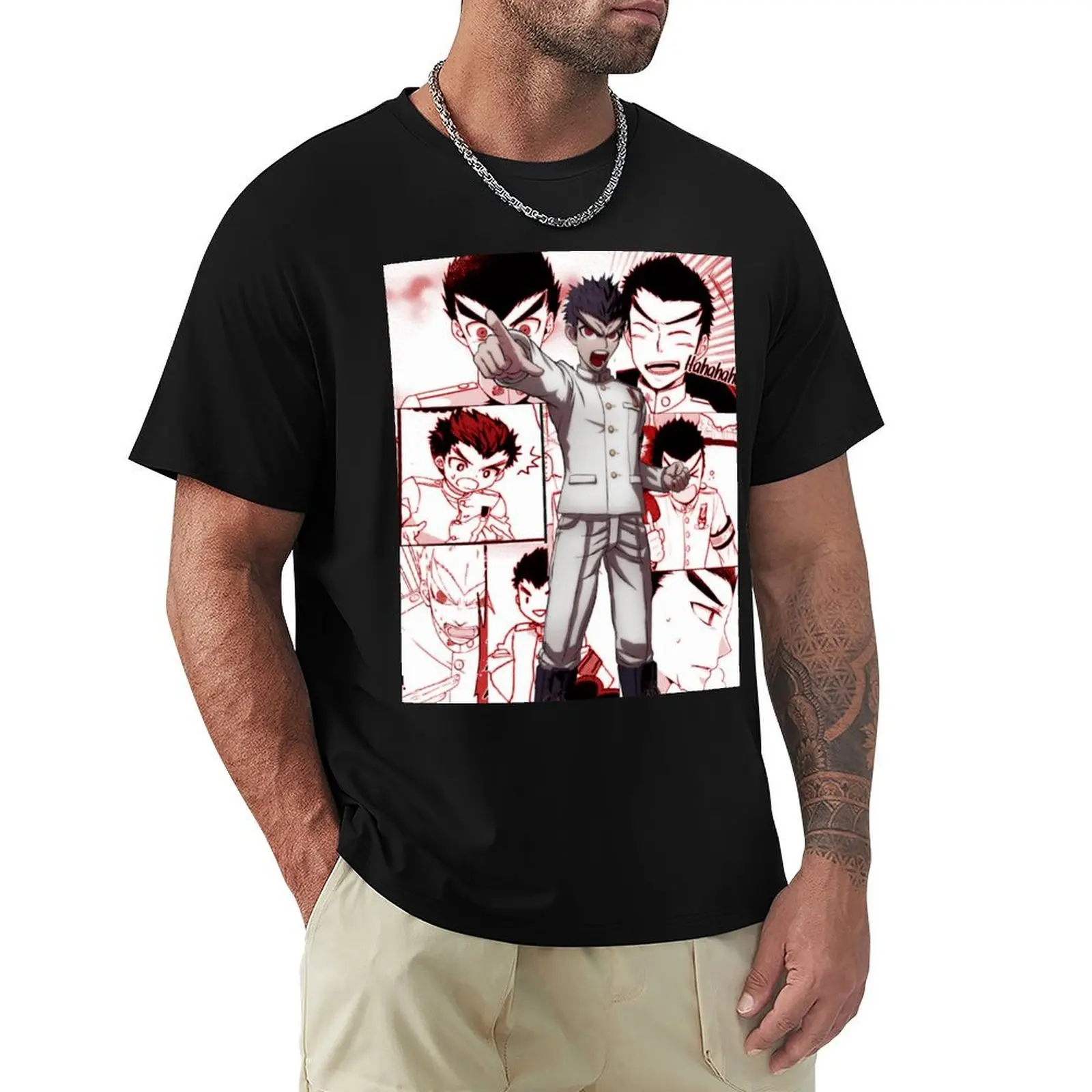 Kiyotaka Ishimaru Manga Collage T-Shirt Summer Fashion Casual Tee Shirt