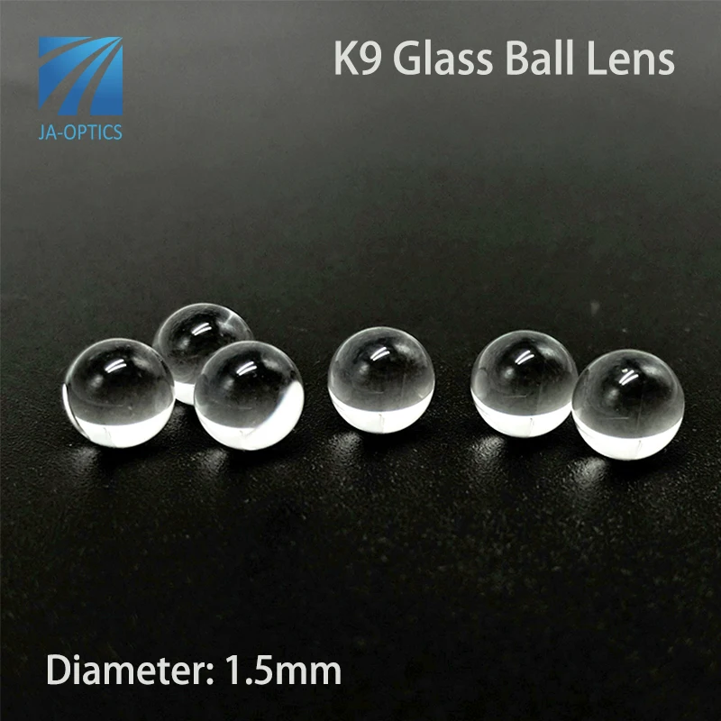 JA-OPTICS Pack of 10 Pcs K9/BK7 Optical Glass Diameter 1.5mm Crystal Spherical Ball Lens