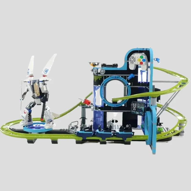 MOC シティシリーズ ロボットワールド ローラーコースター 遊園地 組み立てブロック おもちゃ 子供 男の子 クリスマス 誕生日プレゼント