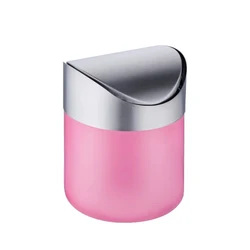 Wide Application Trash Bin - Easy To Clean Stainless Steel Stainless Steel Trash Small Waste Bin pink