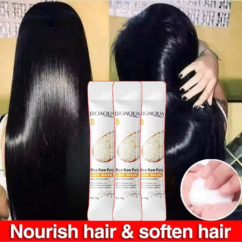 

Magical Keratin Hair Mask 5 Seconds Repair Damaged Frizzy Hair Soft Smooth Shiny Rice Nutrition Moisturizing Nourish Hair Care