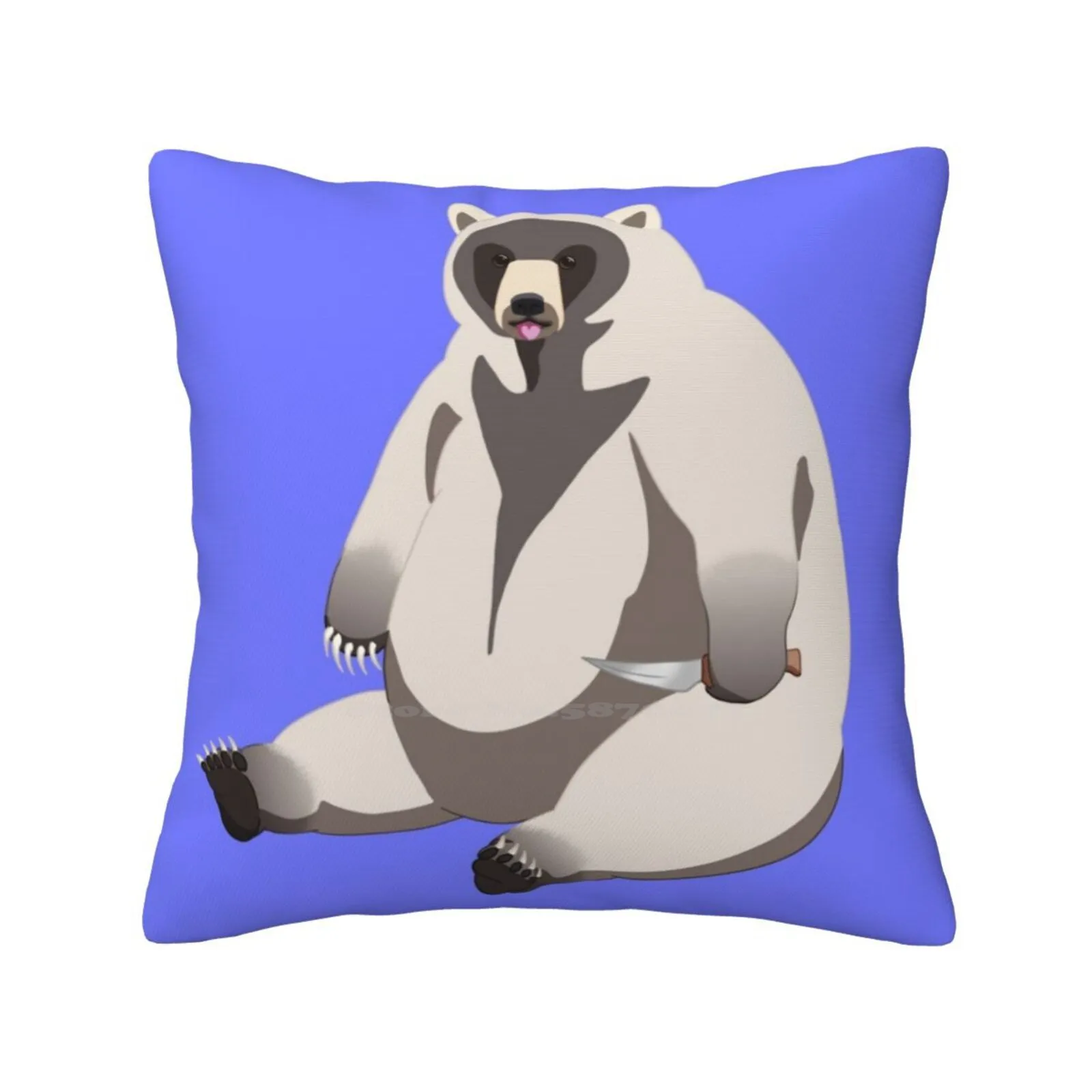 Holly With A Knife Fashion Sofa Throw Pillow Cover Pillowcase Fat Bears Brown Bears Grizzly Bears Holly With A Knife 435 Holly