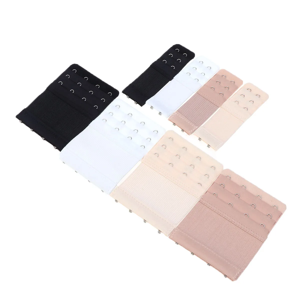 

8pcs BraExtenders UnderwearExtenders 2/4Hooks AdjustableBras Accessories ComfortableBuckles ApricotColor BrassiereExtensionHooks