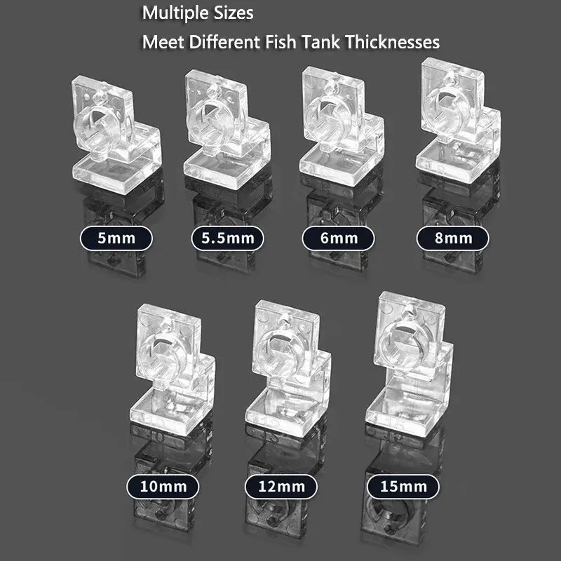 Acrylic Aquarium Fish Tank Clips Glass Cover Support Holders Accessories For Aquarium Filter Lamp Stand 5/5.5/6/8/10/12/15mm