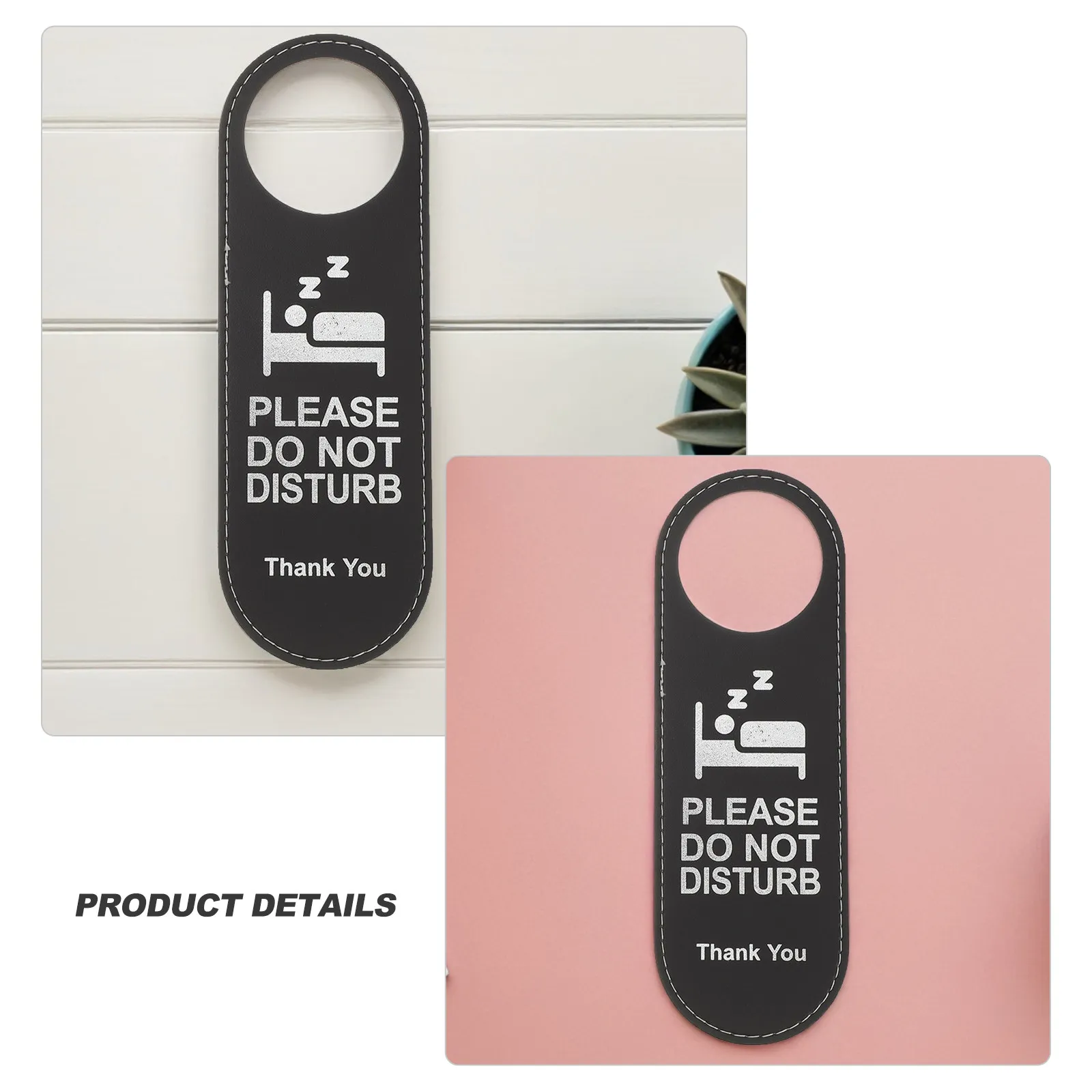 4Pcs Hotel Door Hanger Signs Double-Sided Do Not Disturb Make Up Room Sign Clear Visible Door Sign for Hotel Club