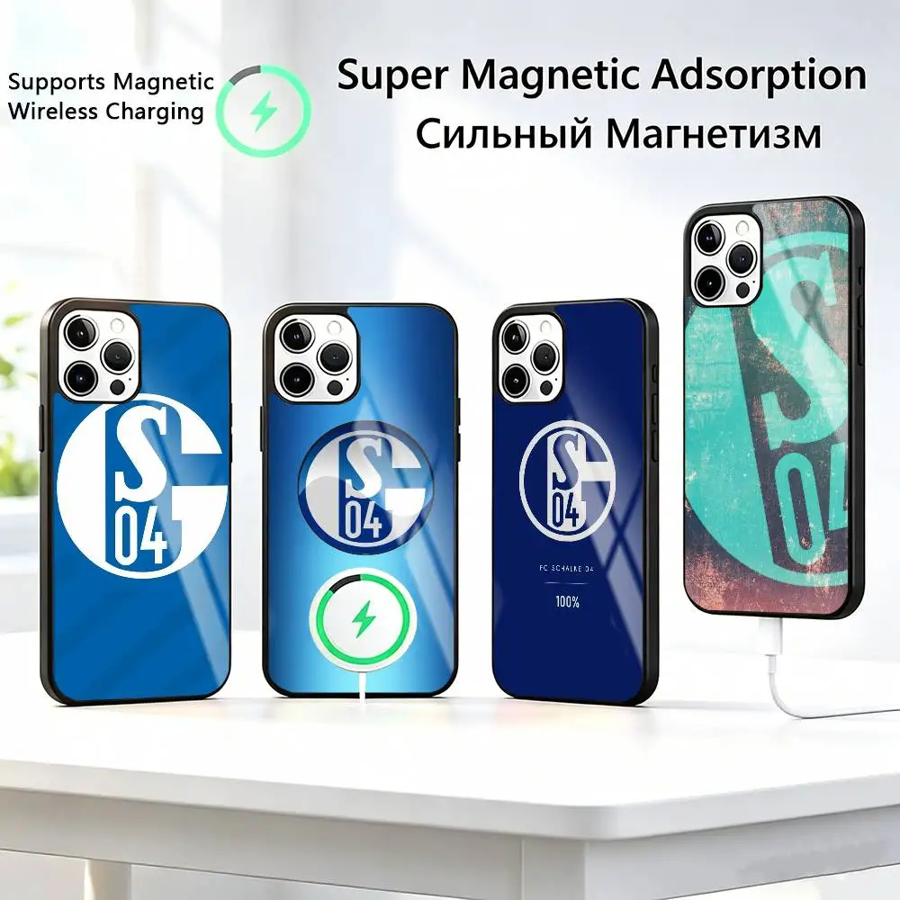 

Schalke-e 04-PC Phone Case For iPhone17,16,15,14,13,12,11 Plus,Pro Allows magnetic wireless charging