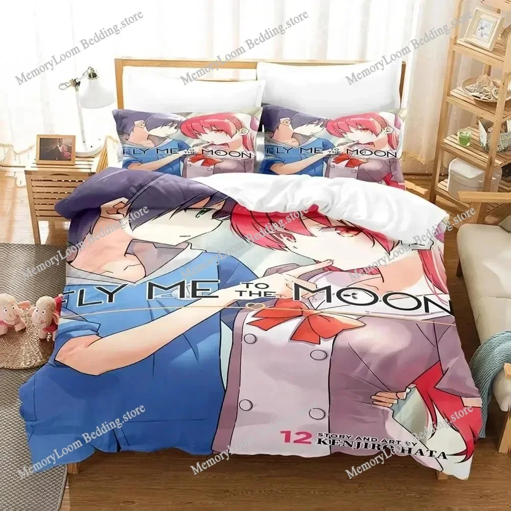 

Anime TONIKAWA Over The Moon For You Bedding Set Duvet Cover Bed Set Quilt Cover Pillowcase Comforter king Queen Size Boys Adult