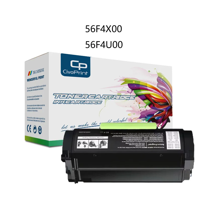 

1Pc Compatible MS421dw MS421dn MS521dn MS621 MS622 toner cartridge 56F4000 56F4H00 56F4X00 For Lexmark MX421 MX521 MX522