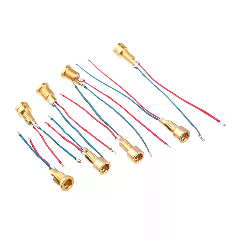 Universal Pin Socket Female Socket With Soldering Wire Mmcx Pure Copper Gold Plated Built-in Hreaded Nut Holder