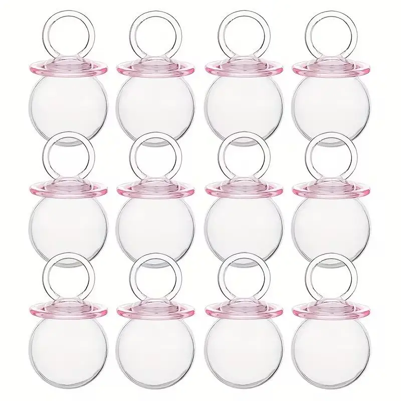 6/12 stuks transparante plastic snoepdoos schattige speenvormige opbergdoos babyshower kinder verjaardagsfeestje cadeauverpakking bruiloft