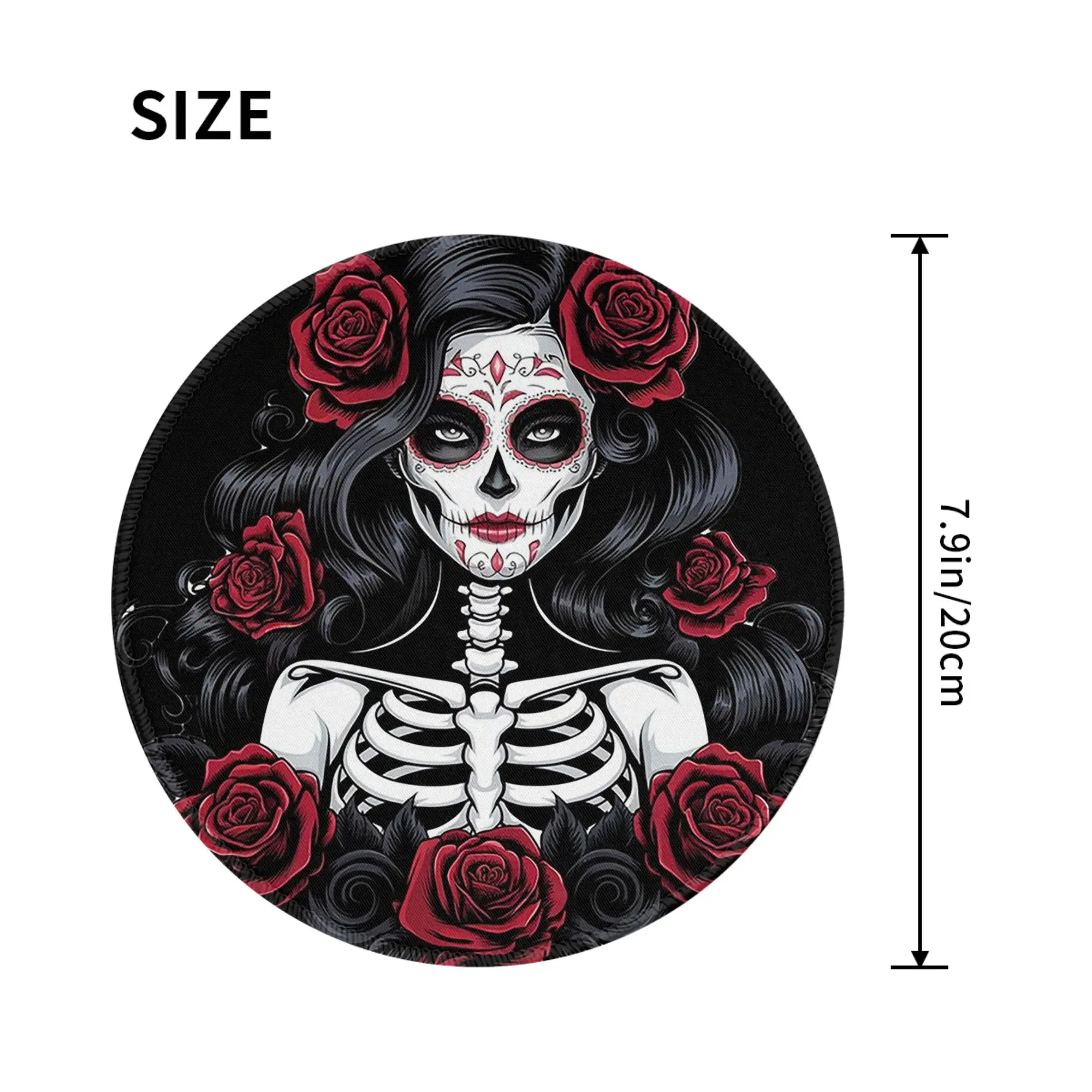 Mexican Catrina Girl Day Of The Dead Mouse Pad Computer Keyboard Mouse Mat Gaming Laptop Desk Mat Office Accessories Table Mats