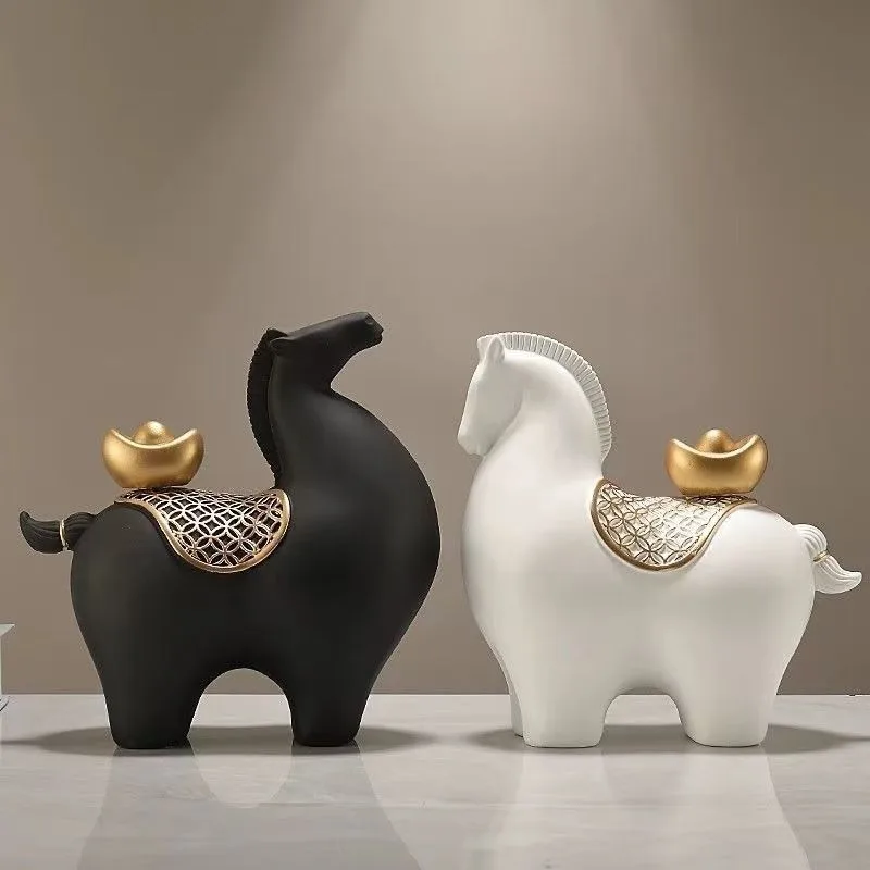 Nordic Style Immediately Rich Attracts Wealth Feng Shui Ornament Living Room Wine Cabinets Decor Housewarming Gift Home Decor