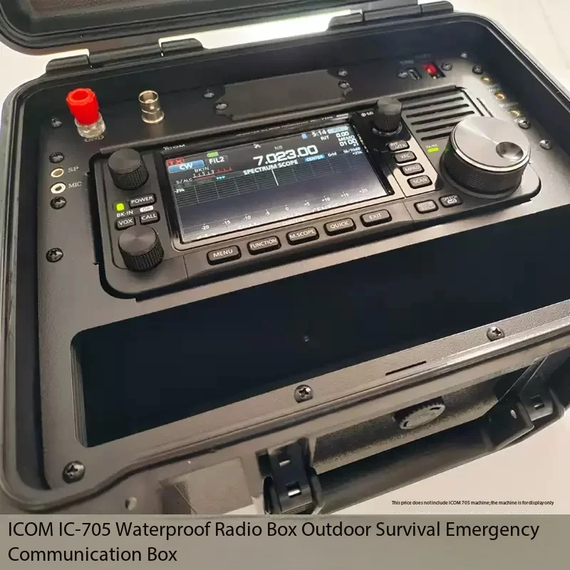 IC-705 radio box, outdoor survival, shortwave disaster emergency communication, waterproof box + metal panel in stock.