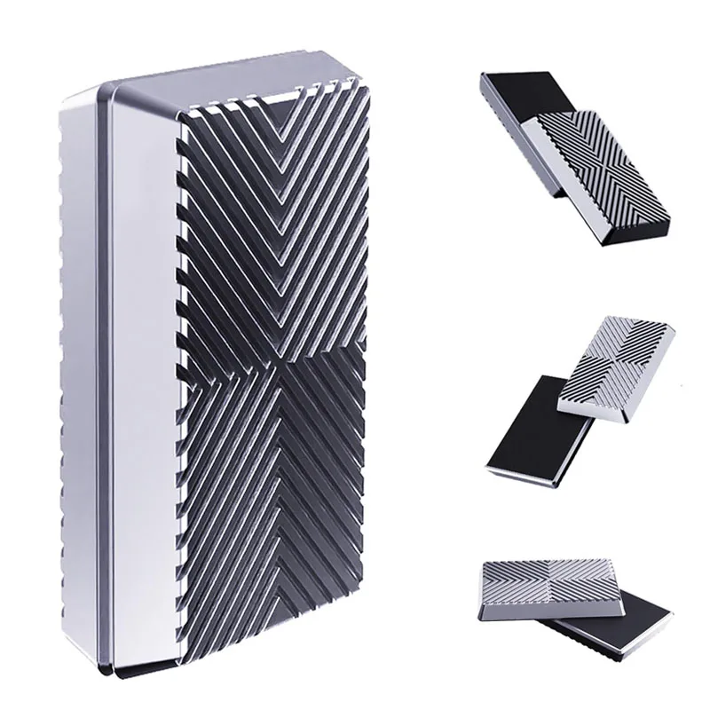 NEW Infinite Fidget Slider Magnetic Metal EDC Poker Push Card Quiet Stress Relief Toys for Office Fun Cool Gadgets Adults