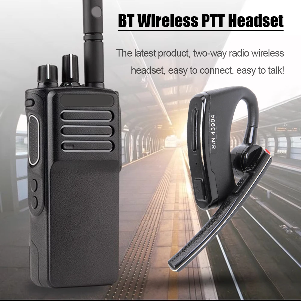 Wireless Walkie Talkie Bluetooth Headphones For Motorola EP450 GP88 CP88 Mic Headset Adapter Walkie Talkie PTT Headset Earpiece